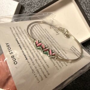 Luca + Danni Silver Bracelet with Pink Accents